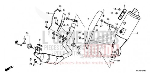 EXHAUST MUFFLER ADV750K de 2019